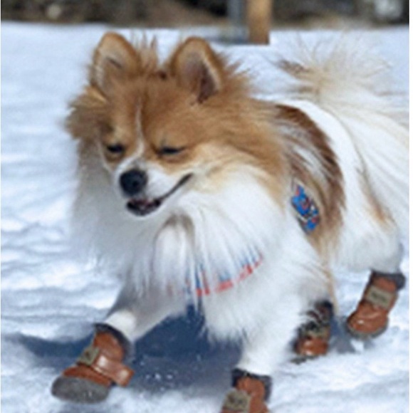 NEW Dog Boots by PAW ROLL•Pink•Lined With Soft Faux Fur•Velcro Closure - Picture 10 of 10